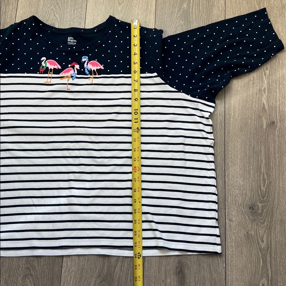 Kim Rogers, Sz 3X, perfectly soft, 100% cotton, unique Christmas, holiday top - Picture 6 of 6